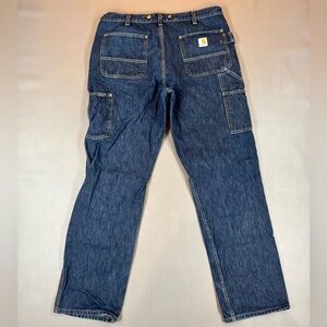 Carhartt Relaxed Fit Stretch Denim Carpenter Jeans Blue 36x32 Great Condition